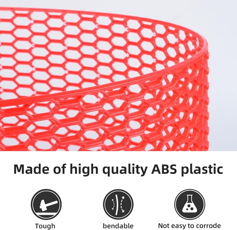 AggAuto 47"x16" ABS Plastic Universal Car Grill Mesh - Red Honeycomb Grille Insert - Image 3