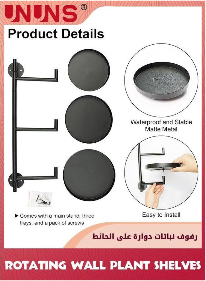 يو إن يو إن أس Rotating Window Plant Shelves,3-tier Metal Stand,Wall mount holder,Floating Shelf For Multiple Plants indoors,Window Sill Gift Lover to Enhance Home Decor - Image 4