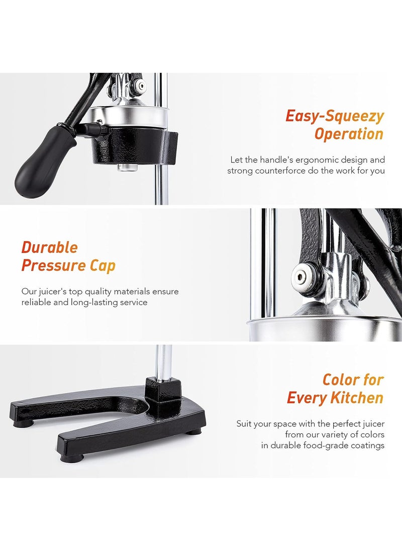 ProPremier - Juicer Hand Press Manual Fruit Juice Squeezer Orange Lemon Pomegranate Black - Image 1