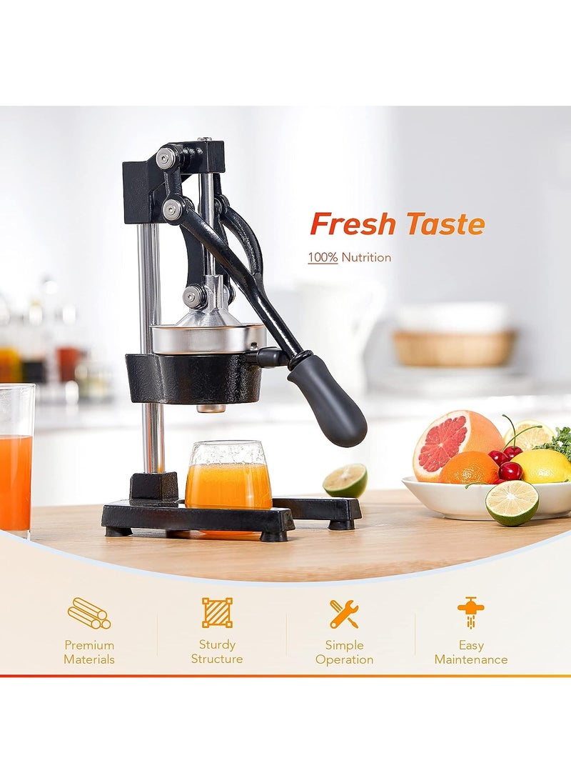 ProPremier - Juicer Hand Press Manual Fruit Juice Squeezer Orange Lemon Pomegranate Black - Image 1