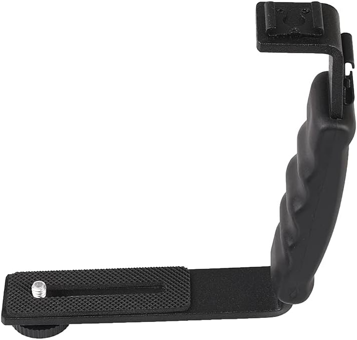 Leshareselect L-Shape Flash Bracket with Dual Flash Cold Shoe Mount Tripod Screw Versatile for Camcorder Microphone DSLR Canon/Nikon/Sony/Yongnuo/Flash Stand - Image 1