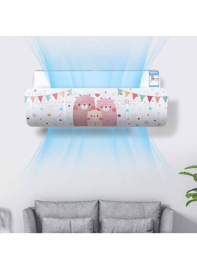 عاكس مكيف الهواء القابل للسحب – عاكس اتجاه الهواء القابل للتعديل، غطاء فتحة التهوية المضاد للتدفق المباشر،  معيد توجيه تدفق الهواء للتيار المتردد (اشكال مختلفه عشوائيه ) - Image 1