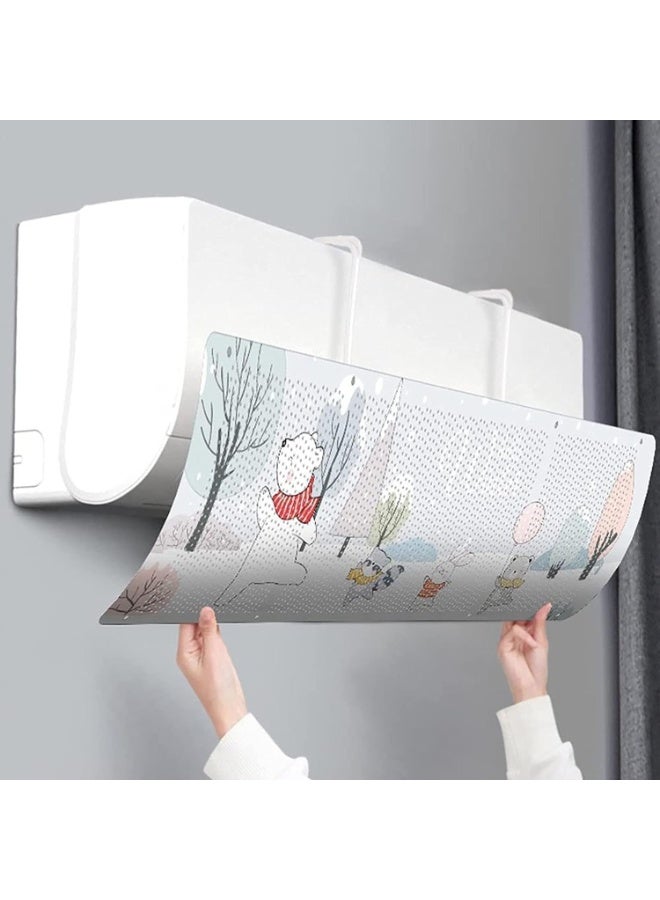 عاكس مكيف الهواء القابل للسحب – عاكس اتجاه الهواء القابل للتعديل، غطاء فتحة التهوية المضاد للتدفق المباشر،  معيد توجيه تدفق الهواء للتيار المتردد (اشكال مختلفه عشوائيه ) - Image 2