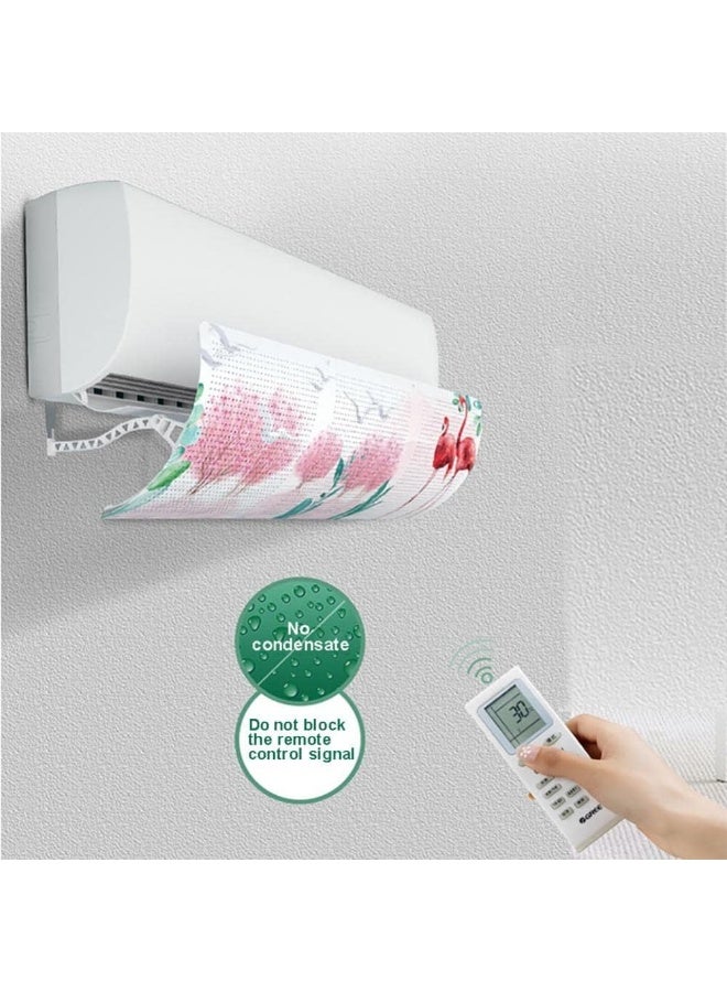 عاكس مكيف الهواء القابل للسحب – عاكس اتجاه الهواء القابل للتعديل، غطاء فتحة التهوية المضاد للتدفق المباشر،  معيد توجيه تدفق الهواء للتيار المتردد (اشكال مختلفه عشوائيه ) - Image 4