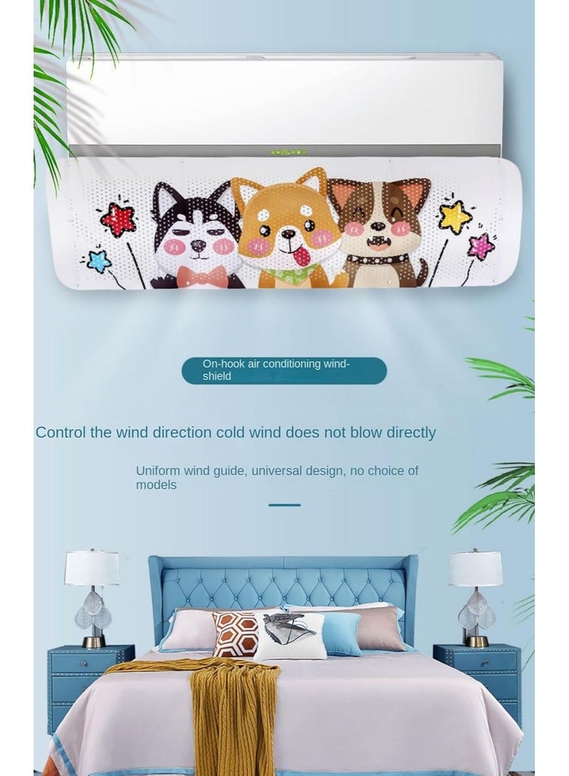 عاكس مكيف الهواء القابل للسحب – عاكس اتجاه الهواء القابل للتعديل، غطاء فتحة التهوية المضاد للتدفق المباشر،  معيد توجيه تدفق الهواء للتيار المتردد (اشكال مختلفه عشوائيه ) - Image 5