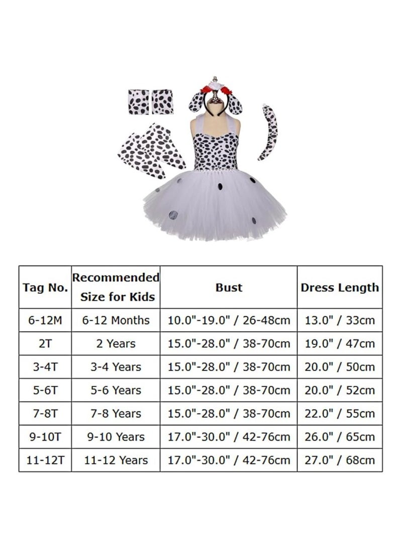 Zikra Girls Jungle Animal Leopard Tutu Dress, Handmade Cosplay Costume for Kids, Perfect for Halloween, Birthday Parties, and Carnivals (Size 3-4T) - Adorable Puppy Theme Outfit for Toddlers. - Image 5