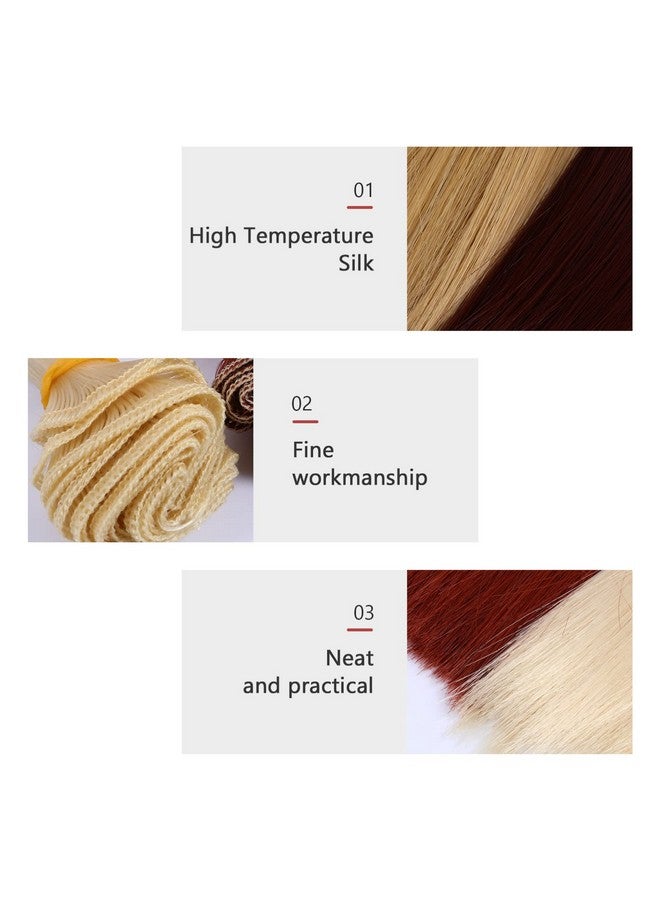Toddmomy Doll Hair Wefts 6Pcs Doll Wig Doll Straight Hair Doll Hair Extensions Doll Making Arts Supplies DIY Doll Hair Crafts - Image 2