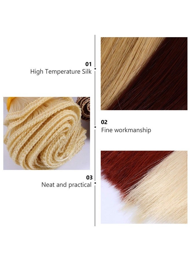 Toddmomy Doll Hair Wefts 6Pcs Doll Wig Doll Straight Hair Doll Hair Extensions Doll Making Arts Supplies DIY Doll Hair Crafts - Image 4