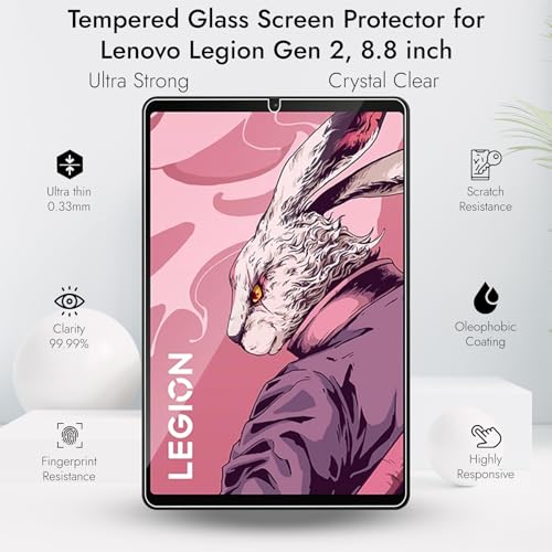 Robustrion Tempered Glass for Lenovo Legion 8.8 inch inch Screen Protector Guard for Lenovo Legion 8.8 inch Tablet - Image 3