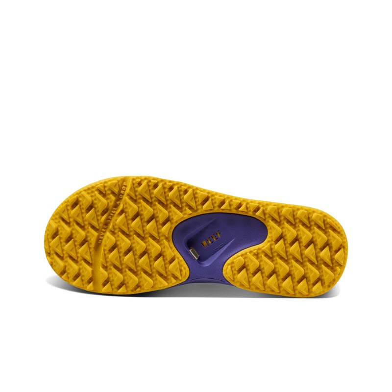 Reef Fanning Pregame Mens Bottle Opener Flip Flop, Arch Support, Durable Outsole, Water Friendly, Purple/Gold, 11 - Image 4
