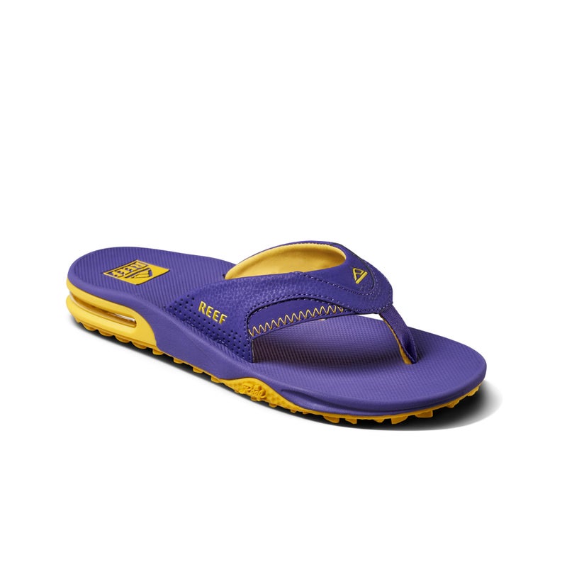 Reef Fanning Pregame Mens Bottle Opener Flip Flop, Arch Support, Durable Outsole, Water Friendly, Purple/Gold, 11 - Image 2