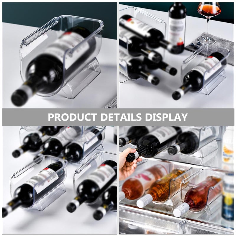 8Pcs Stackable Acrylic Wine Bottle Holder Single Slot Stable Bar Countertop Display Rack - Image 4
