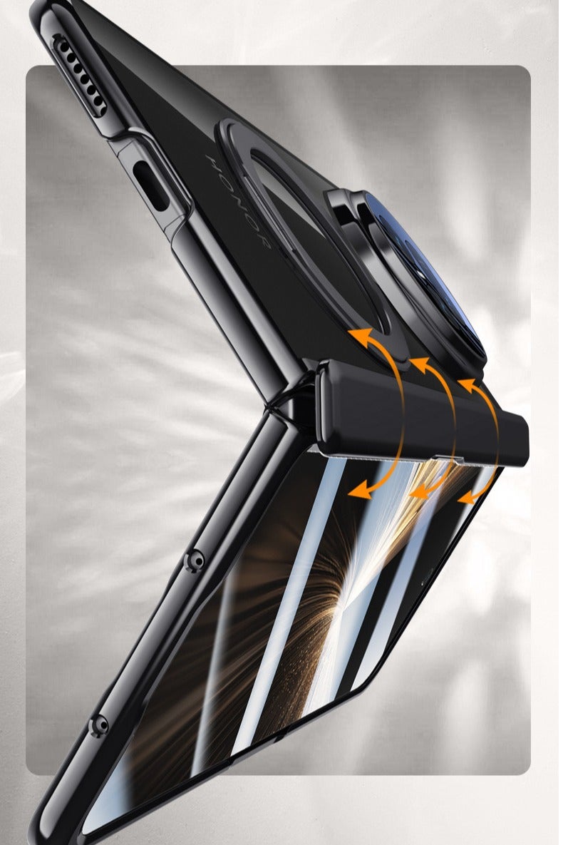 general Transparent Compatible with Honor Magic V5 (2025) Case with Screen Protector Kickstand, Compatible Magnetic Charging PC All-Inclusive Cover, Shockproof Phone Case - Image 3