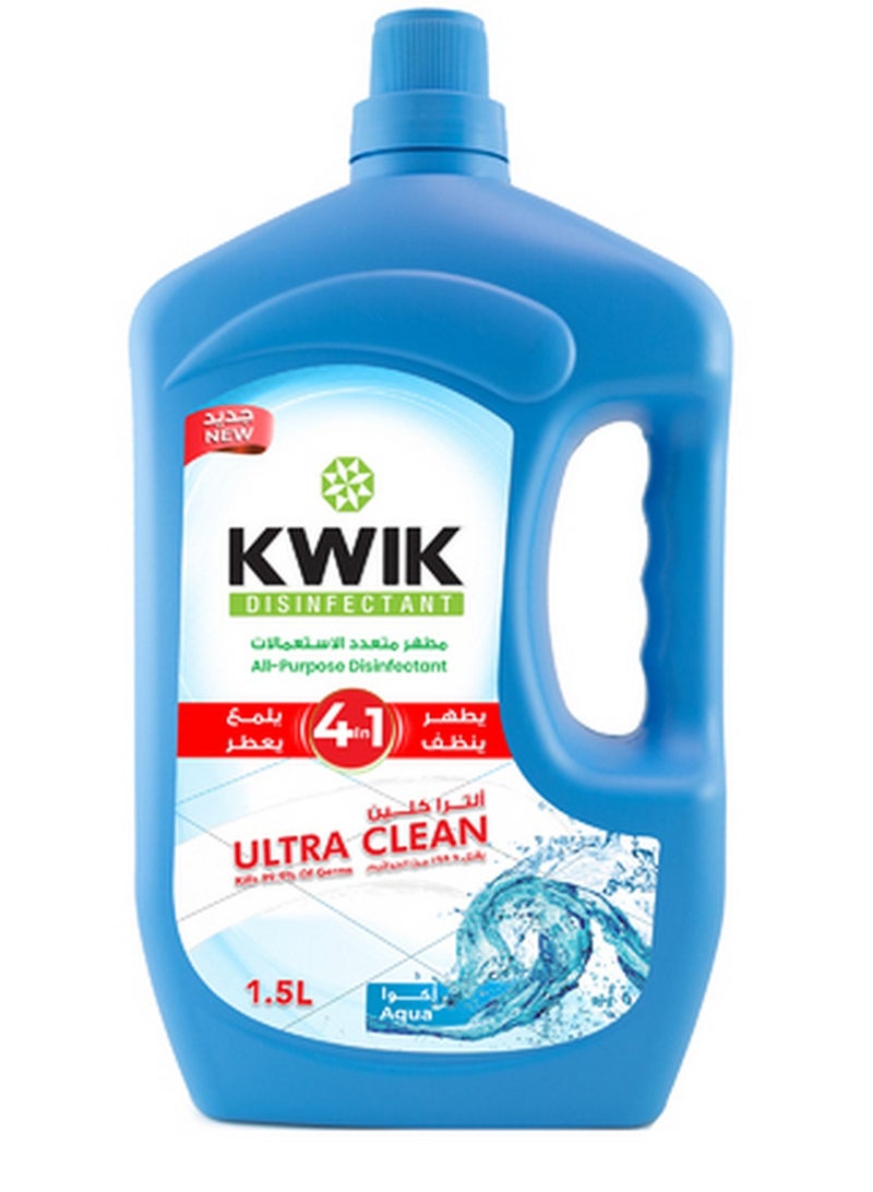 Kwik All Purpose Ultra Clean Aqua Disinfectant 1.5L - Image 1