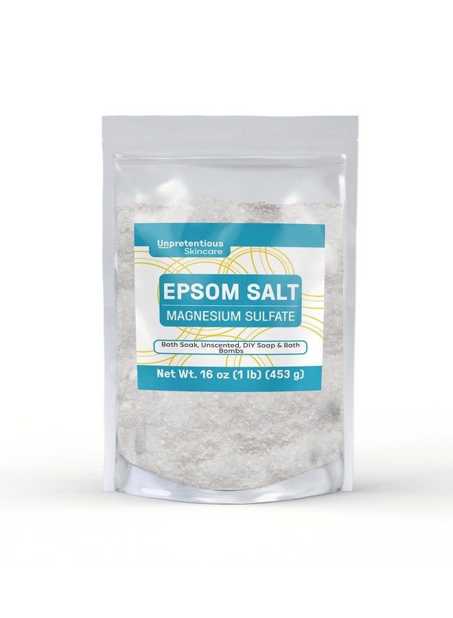 Unpretentious Epsom Salt 1 Lb Skincare Soaking Solution Unscented - Image 1