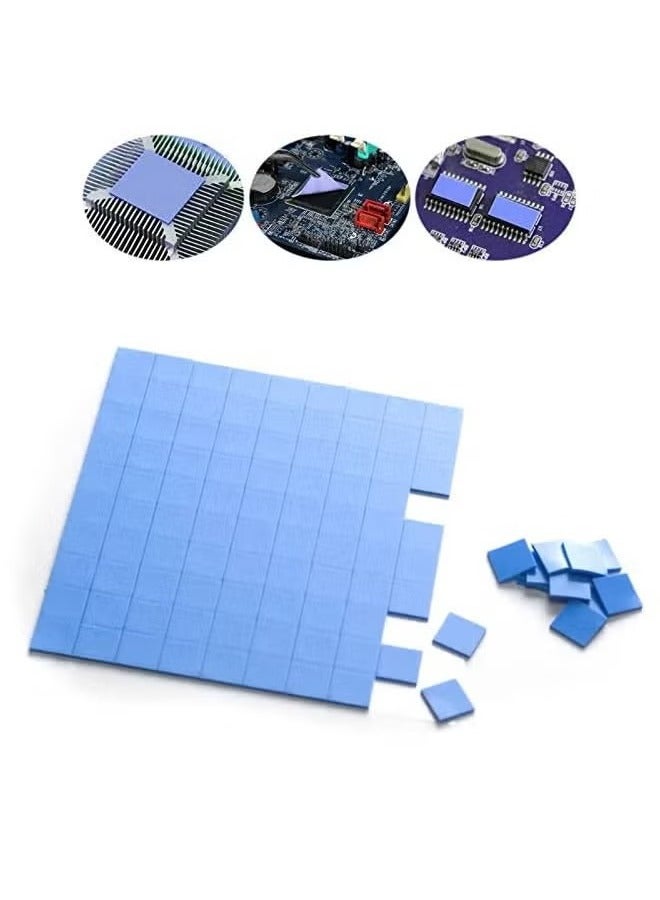وسادة تبريد حرارية ، KASTWAVE الأزرق الناعم سيليكون الحرارية موصلة منصات غرفة التبريد IC شرائح يصلح ل Northbridge SSD CPU GPU LED تبريد وسادة حرارية ناعمة عازلة من السيليكون (100 قطعة 10x10x1mm) - Image 1