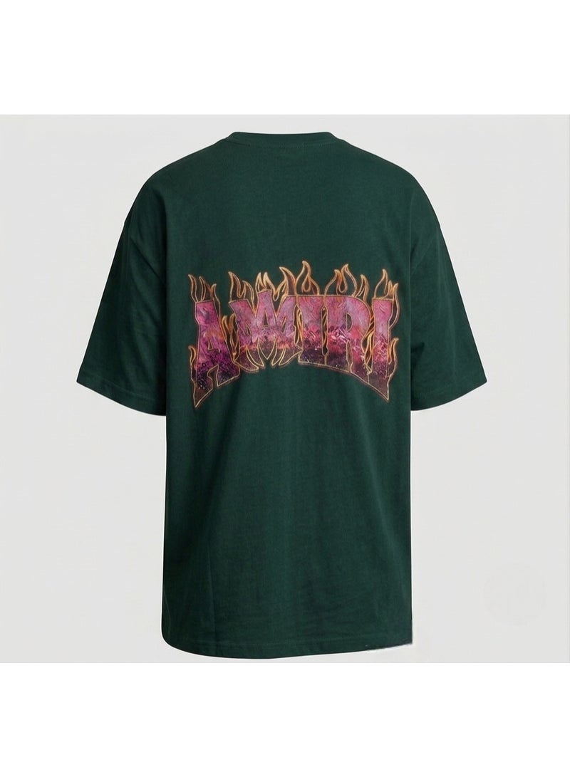 Men Oversized Graphic T Shirt 100% Premium Bolivar Cotton Streetwear Tee Casual Loose Fit Heavyweight Cotton Crew Neck Short Sleeve Fashion Printed T Shirt Soft Breathable Comfortable Everyday Wear - Image 3