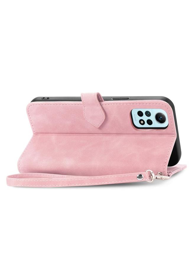 اس-توب جراب هاتف Redmi Note 12 Pro 4G Global من الجلد بسحاب منقوش بالزهور - Image 5