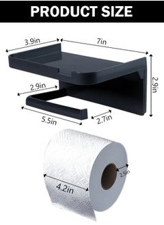 Multifunctional Toilet Paper Holder,Tissue Holder for Bathroom,With Shelf, Phone Holder, Watch and Accessories Tray,Wall-Mounted,Space-Saving Organizer - pzsku/Z361D82C426859981F608Z/45/_/1732948301/e3b9a881-1cc1-4423-a491-30006ccee8d2