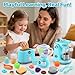 CUTE STONE Kids Kitchen Playset Toy Kitchen Appliance Sets with Working Coffee Maker Blender Toaster Realistic Sounds Light Includes Kids Kitchen Accessories Play Food for Boys Girls - Image 4