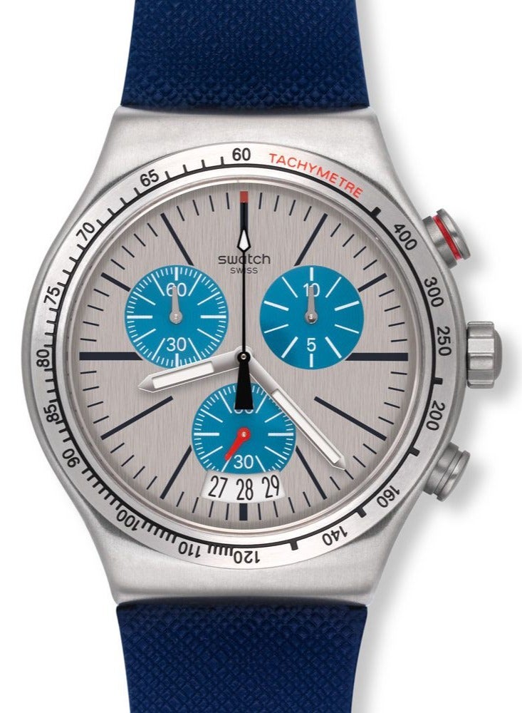 Swatch Unisex Blau Me On Quartz Movement Water Resistant Wrist Watch - 43 Mm  - Image 1