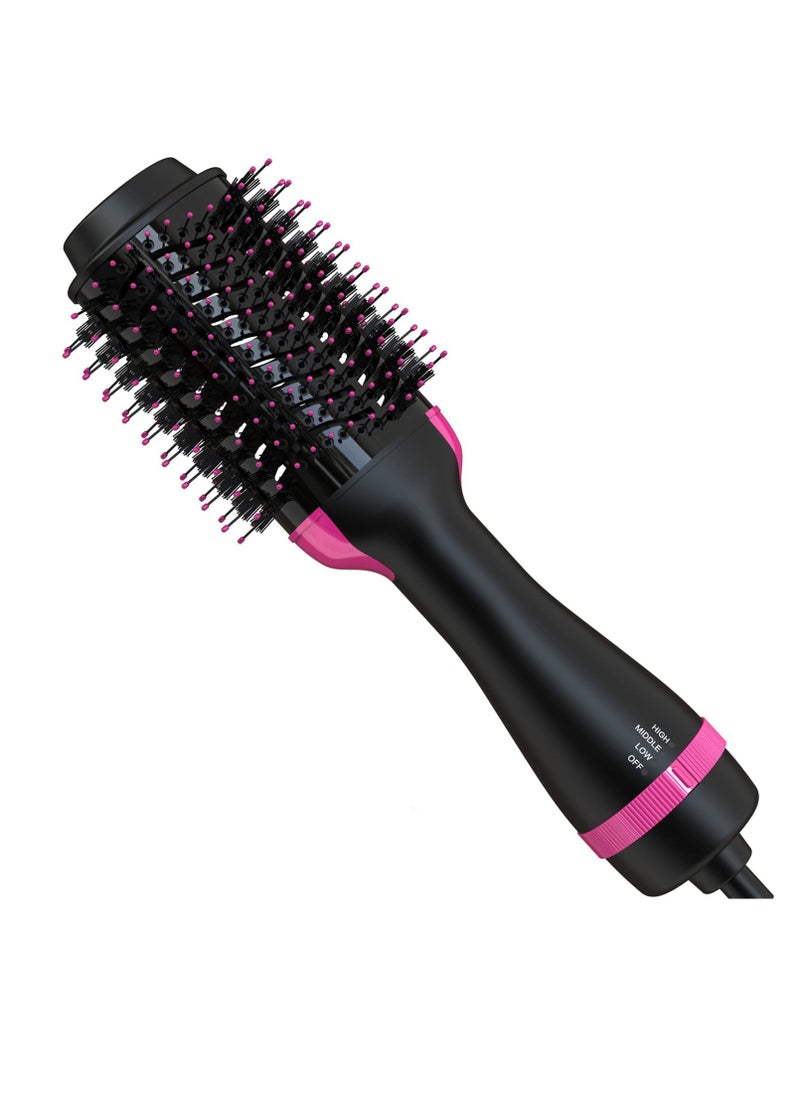 Generic Hair Dryer Brush One-Step Blow Dryer Brush for Styling and Frizz Control Negative Ionic Hot Air Brush Volumizer Ceramic 4 in 1 Hair Dryer and Styler Volumizer with Negative Ion  - Image 1