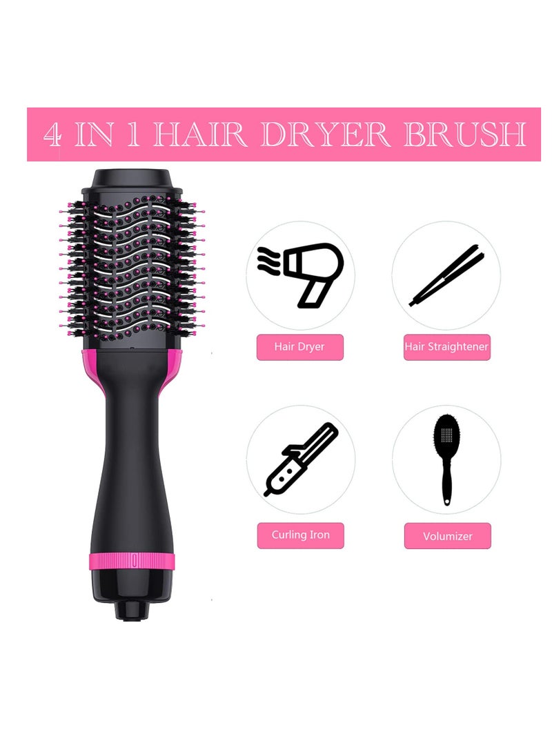 Generic Hair Dryer Brush One-Step Blow Dryer Brush for Styling and Frizz Control Negative Ionic Hot Air Brush Volumizer Ceramic 4 in 1 Hair Dryer and Styler Volumizer with Negative Ion  - Image 2