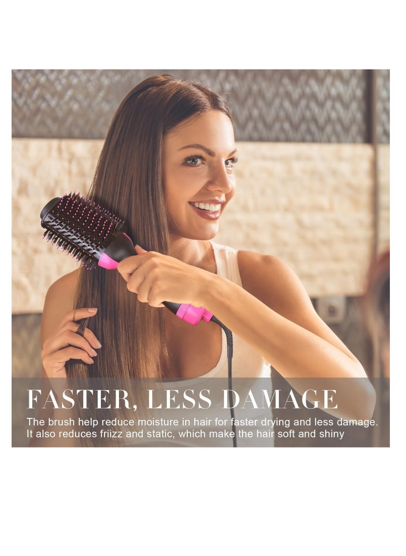 Generic Hair Dryer Brush One-Step Blow Dryer Brush for Styling and Frizz Control Negative Ionic Hot Air Brush Volumizer Ceramic 4 in 1 Hair Dryer and Styler Volumizer with Negative Ion  - Image 4