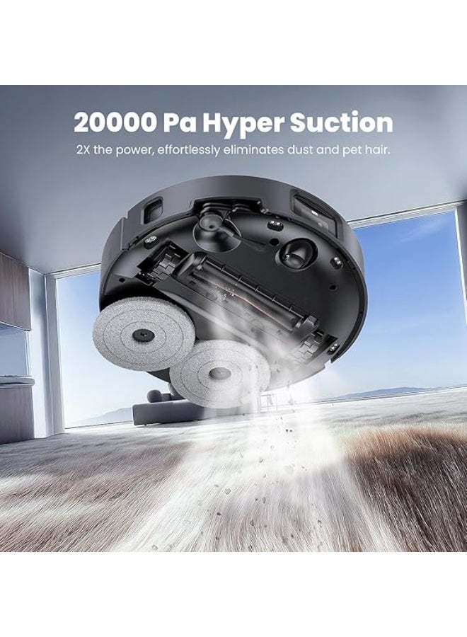 JONR X1 Max Robot Vacuum and Mop, 20000Pa Powerful Suction, LiDAR Navigation,Self-Empty & Auto Mop Wash for Hardwood/Carpet/Pet Hair - Image 2
