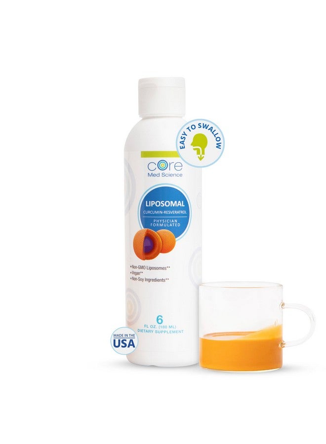كور ميد ساينس Core Med Science Liposomal Curcumin Resveratrol 200mg Curcumin و75mg Resveratrol - 6 أونصة سائلة - مكمل كركمين عالي الامتصاص - Image 1