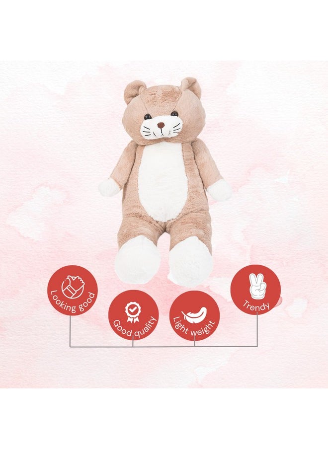 Besties BESTIES Soft Toys Lovers. Cat Soft Toy - Height 3 feet, Birthday Gift for Girls/Boys Plush & Stuffed Toys (3 Feet, Long Cat Brown)  - Image 4