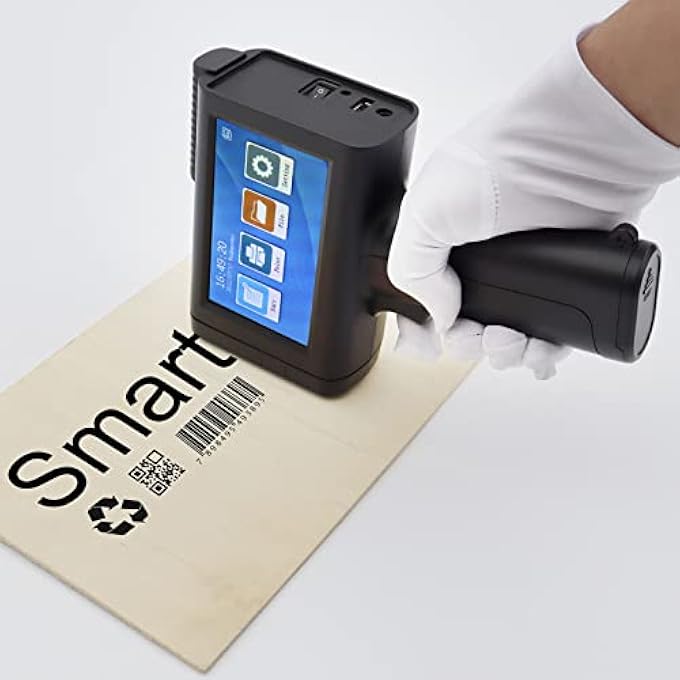 INKJET PRINTER, HD PORTABLE HANDHELD INKJET PRINTER WITH 4.3 INCH TOUCHSCREEN INTELLIGENT BARCODE PRINTER SUPPORT LOGO DATE QR CODE SYMBOLS BATCH NUMBER WITH INK CARTRIDGE - Image 2