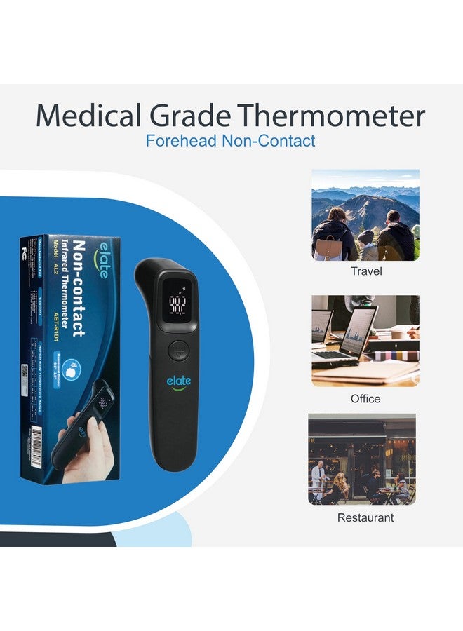 إيلات مقياس حرارة الجبين بدون تلامس من Elate للبالغين والأطفال، مقياس حرارة رقمي بدون لمس للأطفال الرضع/حديثي الولادة، درجة طبية، مؤهل لـ FSA HSA، مقياس حرارة زمني بدون لمس للحمى - Image 4