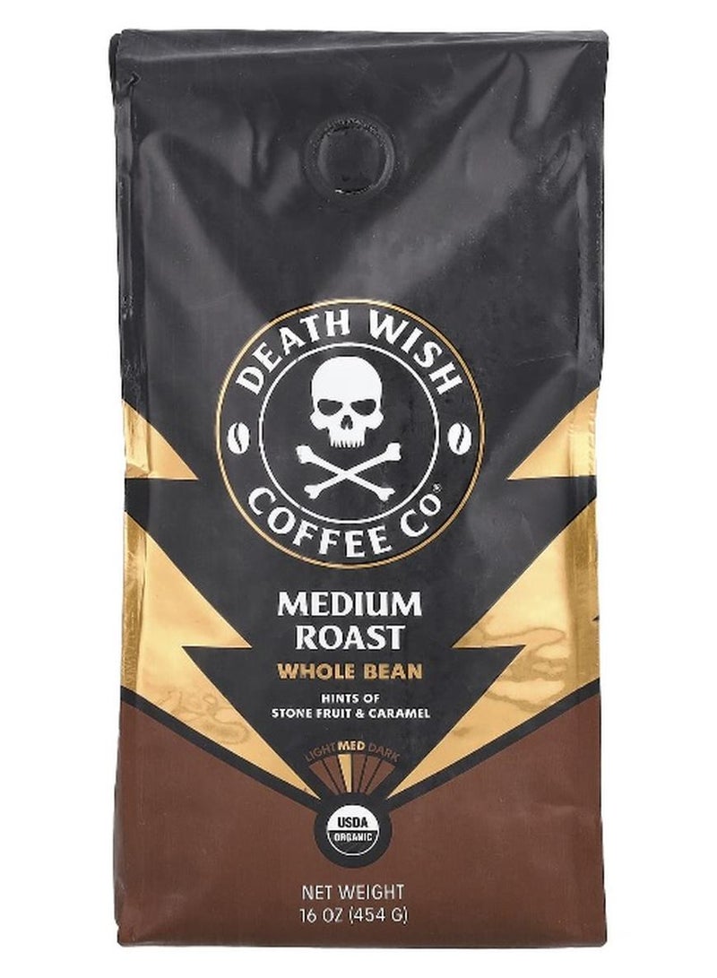 Death Wish Coffee Co Death Wish Coffee, Whole Bean, Medium Roast, 16 oz  (454 g) - Image 1