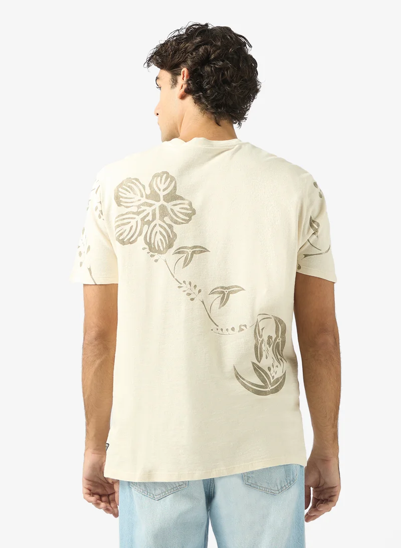GUESS Japanese Floral Short Sleeve T-Shirt