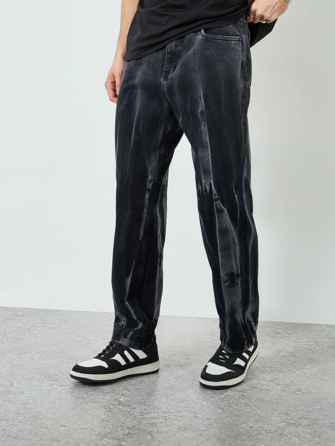 Styli Styli Men Loose Fit Washed Jeans