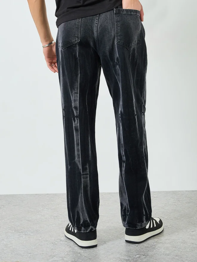 Styli  Styli Men Loose Fit Washed Jeans for Men | Best Price UAE