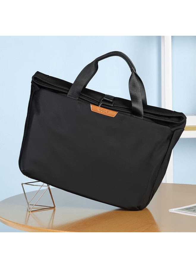 Golf Business Briefcase For Men, Casual Large Capacity Handbag, Can Fit 14-inch Laptop, Fashionable Multifunctional Shoulder Crossbody Bag, 6j679424j, Black - Image 1