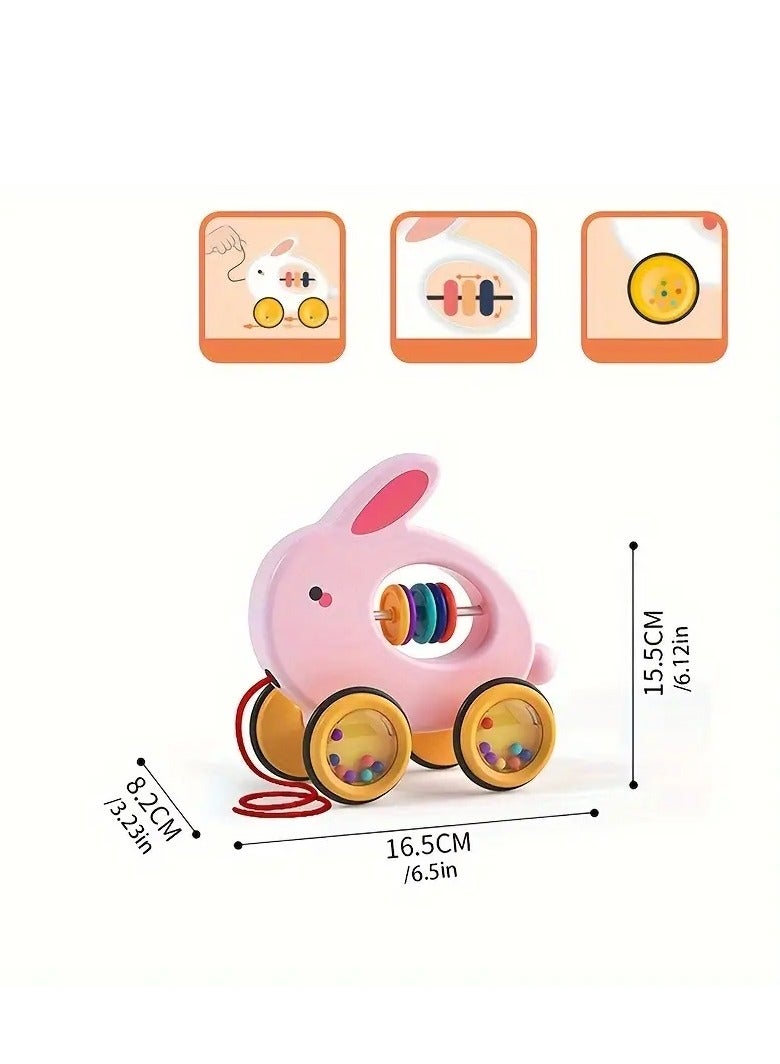Gonice Children's Pull Toy With Animal Cart For Early Education And Cognitive Development  - Image 2