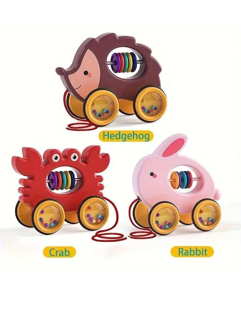 Gonice Children's Pull Toy With Animal Cart For Early Education And Cognitive Development  - Image 4
