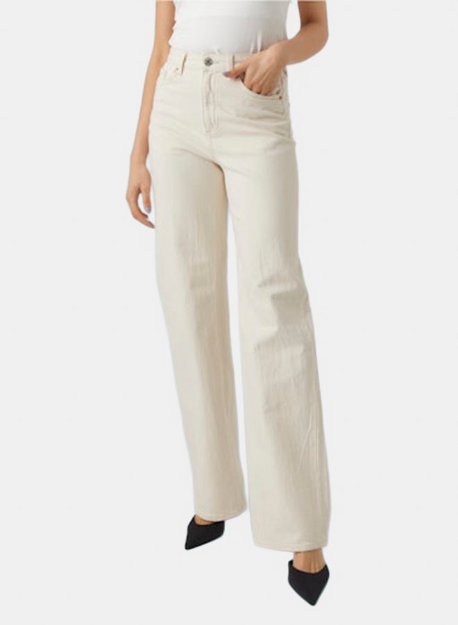 VERO MODA VERO MODA Womens Tessa Highrise Wide Leg Jeans  - Image 4