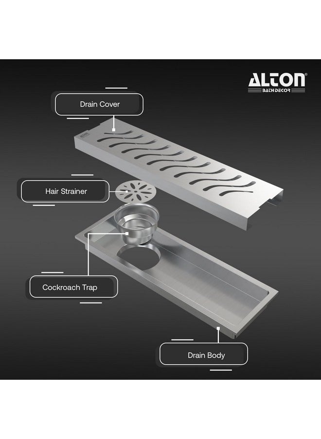 ALTON ALD1016, SS-304 Grade, 12-INCH, Bathroom Shower Channel Floor Drain with Cockroach Trap, Matte - pzsku/Z361E144571E87EB02074Z/45/_/1740118633/0ed88a09-1851-425c-bb5d-324dc1f8f20c