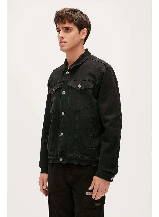 Bad Bear ROY DENIM JACKET Men's Black Jacket.