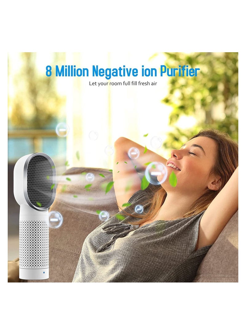 Portable Air Purifier For Home Office Kids Room Activate Carbon And Easy Filter Replacement White Color - Image 4