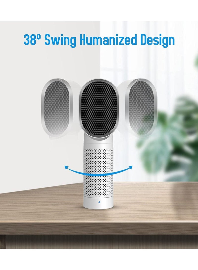 Portable Air Purifier For Home Office Kids Room Activate Carbon And Easy Filter Replacement White Color - Image 2