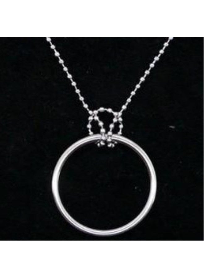 Air Magic Knot Wedding Knot Large Tomorrow Ring Close-up Magic Toy Magic Props Spot-Color:Silver Bead Chain Large Slit Ring  - Image 3