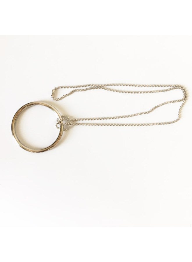 Air Magic Knot Wedding Knot Large Tomorrow Ring Close-up Magic Toy Magic Props Spot-Color:Silver Bead Chain Large Slit Ring  - Image 4