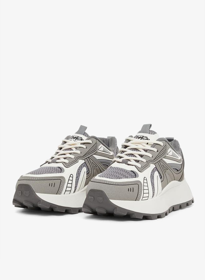 Styli Active Chunky Sole Lace Up Sneakers - Image 2