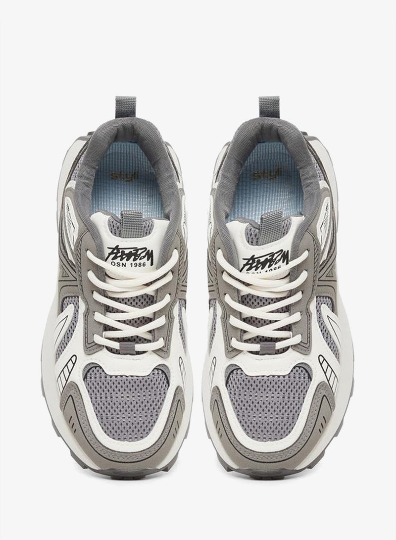 Styli Active Chunky Sole Lace Up Sneakers - Image 5