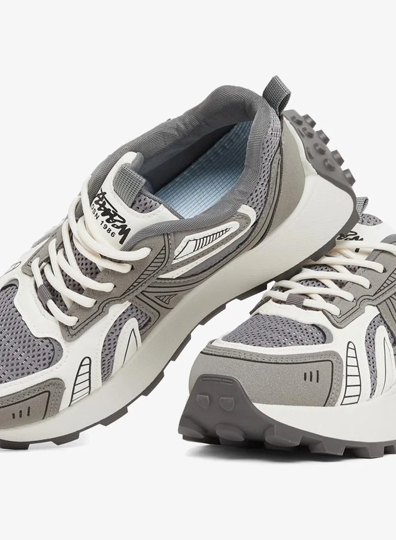 Styli Active  Chunky Sole Lace Up Sneakers for Women | Best Price UAE